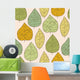 Seamless Stylish Autumn Leaf Wall Decal