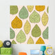 Seamless Stylish Autumn Leaf Wall Decal