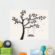 Flower Love Tree Silhouette Wall Decal