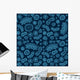 Seamless Blue Bacterium Pattern Wall Decal