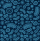 Seamless Blue Bacterium Pattern Wall Decal