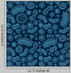 Seamless Blue Bacterium Pattern Wall Decal