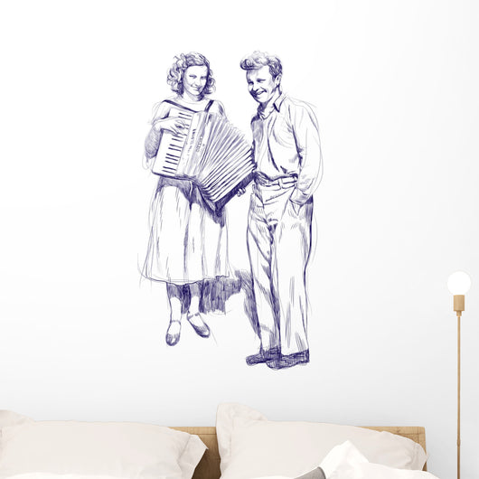Woman with Accordion and