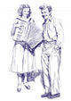 Woman with Accordion and