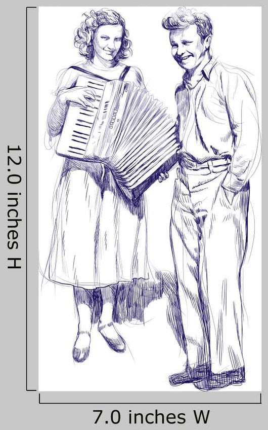 Woman with Accordion and