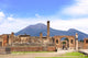 Ruins Pompeii and Volcano