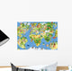 Great and Funny World Map Wall Mural