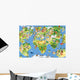 Great and Funny World Map Wall Mural