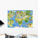 Great and Funny World Map Wall Mural