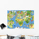 Great and Funny World Map Wall Mural