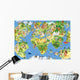 Great and Funny World Map Wall Mural