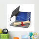 E-learning Graduation Laptop Diploma Wall Decal