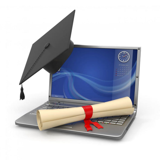 E-learning Graduation Laptop Diploma Wall Decal