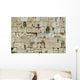 cut out of the wailing western wall, jerusalem, israel Wall Mural