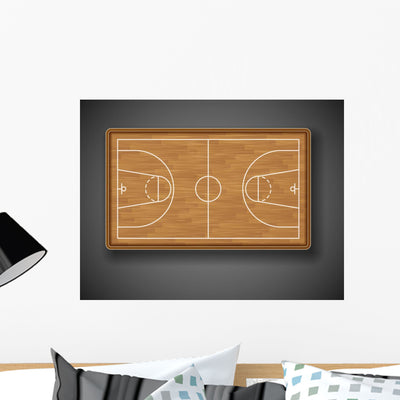 Basketball Court shown on a wall