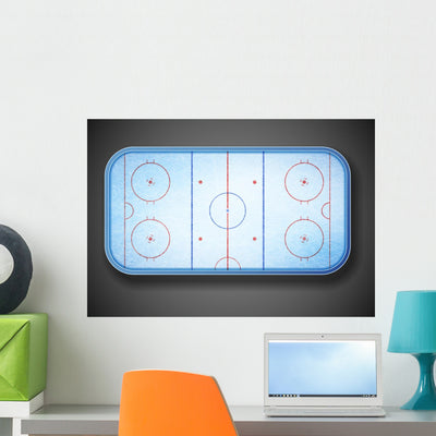 Hockey Stadium shown on a wall