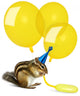 Funny Chipmunk Inflating Yellow Balloons Wall Decal
