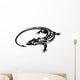 Black iguana lizard Wall Decal