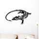 Black iguana lizard Wall Decal