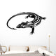 Black iguana lizard Wall Decal