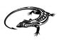 Black iguana lizard Wall Decal