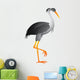Heron Cartoon Wall Decal