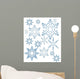 different snowflakes mix background Wall Mural