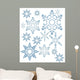 different snowflakes mix background Wall Mural