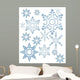 different snowflakes mix background Wall Mural