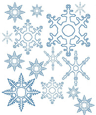 different snowflakes mix background Wall Mural