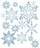 different snowflakes mix background Wall Mural