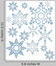 different snowflakes mix background Wall Mural