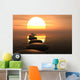 Zen path of stones in sunset Wall Mural
