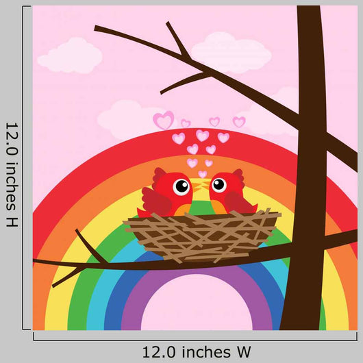 Birds Love with Rainbow
