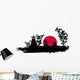 Japanese Samurai fighter silhouette Wall Decal