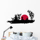 Japanese Samurai fighter silhouette Wall Decal