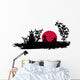 Japanese Samurai fighter silhouette Wall Decal