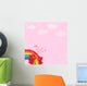 Love Bird With Hearts and Rainbow Wall Mural