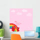 Love Bird With Hearts and Rainbow Wall Mural