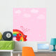 Love Bird With Hearts and Rainbow Wall Mural