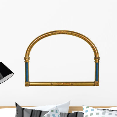 Semi-circular Gilt Picture Frame shown on a wall