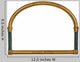 Semi-circular Gilt Picture Frame