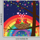 Birds in Love With Rainbow at Night Wall Mural