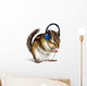 Funny chipmunk listening to music on headphones Wall Decal