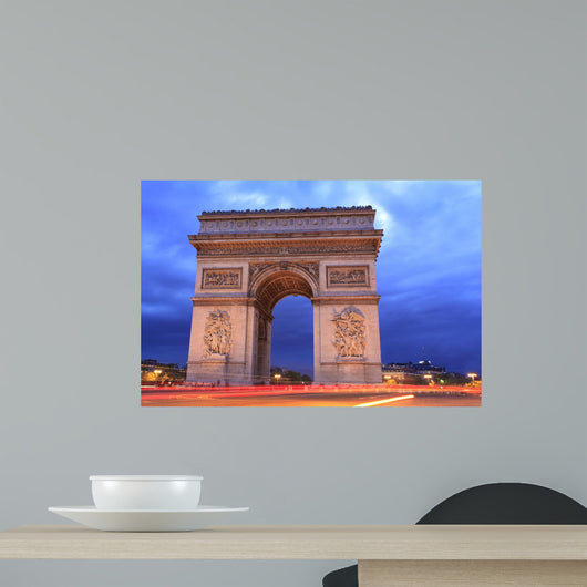 Arc Triomphe Dusk Paris