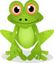 funny frog cartoon Wall Decal