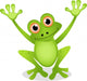 funny frog cartoon Wall Decal