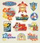 Hawaii Stickers collection Wall Decal