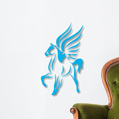 Pegasus Wall Decal shown on a wall