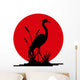 Heron Silhouette with Giant